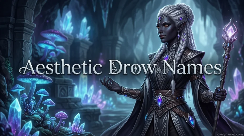 Aesthetic Drow Names