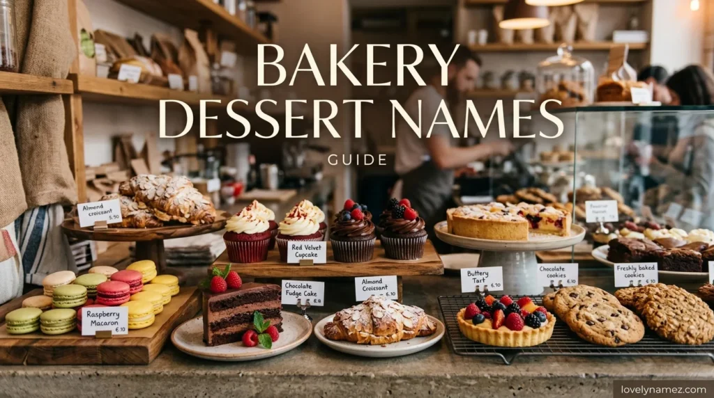 Bakery Dessert Names