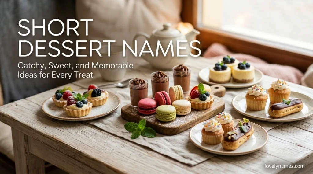 Short Dessert Names