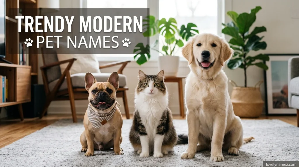 Trendy Modern Pet Names