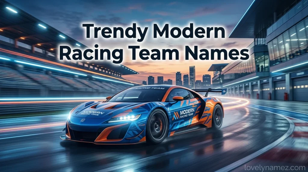 Trendy Modern Racing Team Names