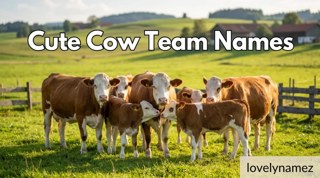 Cute Cow Team Names