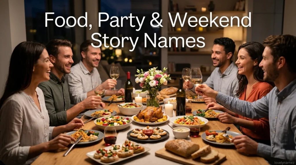 Food, Party & Weekend Story Names