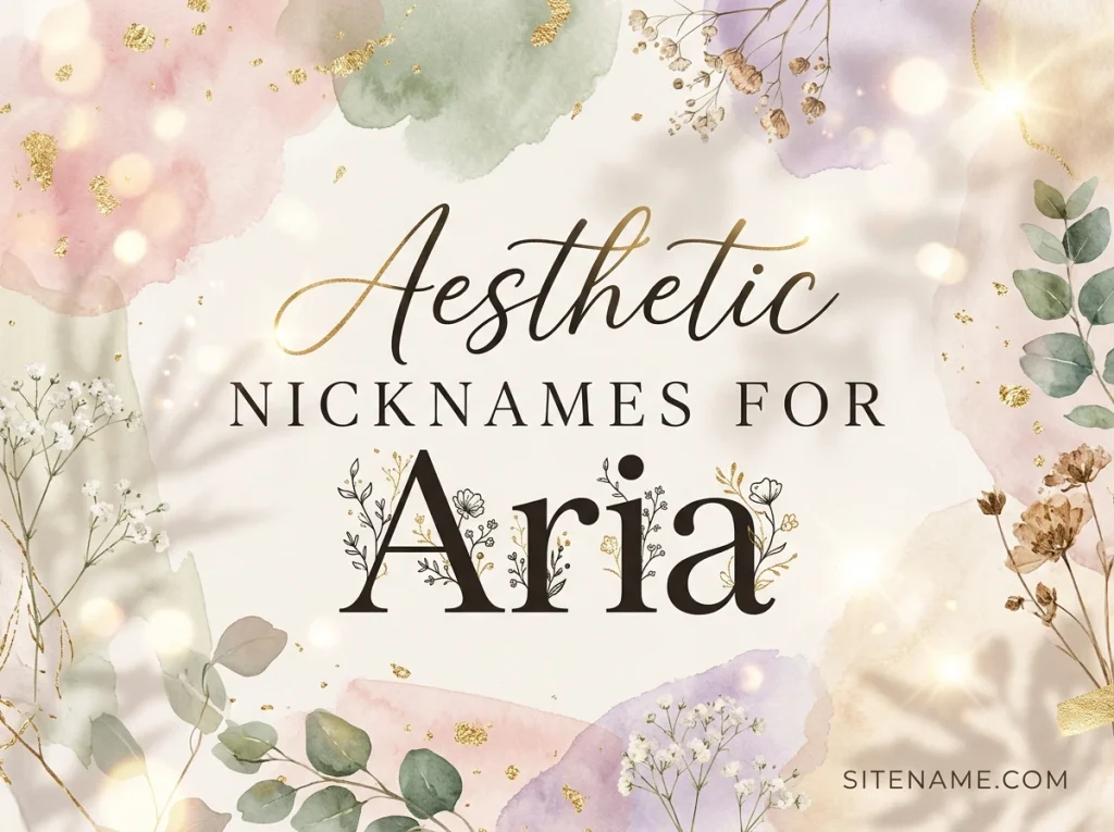 Aesthetic Nicknames For Aria